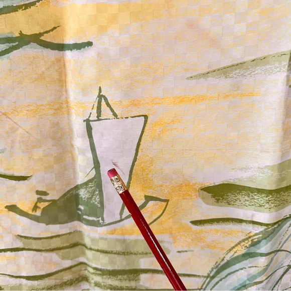 Scarves By Vera Neumann Japan Silk Lightweight Vintage Scarfs Sailboat Trees - Picture 6 of 8